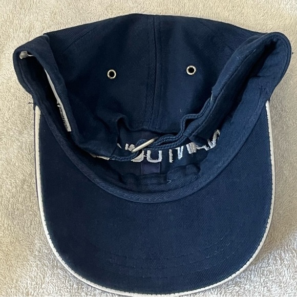 Navy Blue Nantucket ACK Adjustable Cotton Ball Cap NWOT - Picture 3 of 15